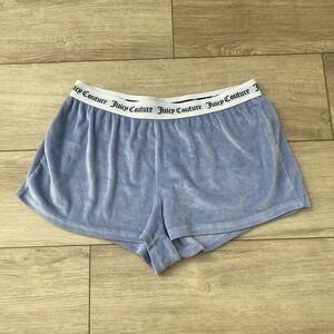 Juicy Couture rhinestone velour pajama lounge shorts Medium